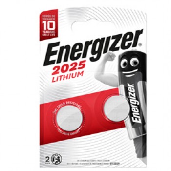 Micropila CR2025 - 3V - a pastiglia - litio - Energizer - blister 2 pezzi