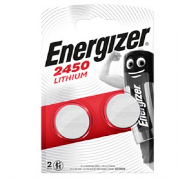 Micropila CR2450 - 3V - a pastiglia - Lithium - Energizer - blister 2 pezzi
