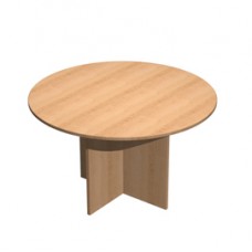 Tavolo riunione Easy - 4 posti - diametro 120 cm - altezza 72 cm - faggio