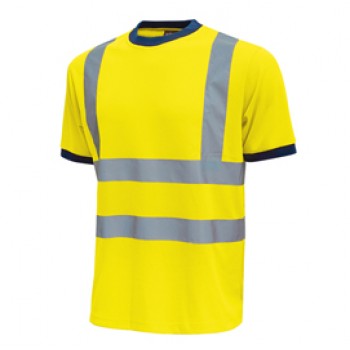 T-shirt alta visibilità Glitter - taglia M - giallo fluo - U-Power - conf. 3 pezzi