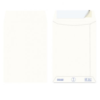 Busta a sacco Kami Strip - 16,2 x 22,9 cm - 100 gr - carta riciclata FSC - bianco - Pigna Envelopes - conf. 500 pezzi