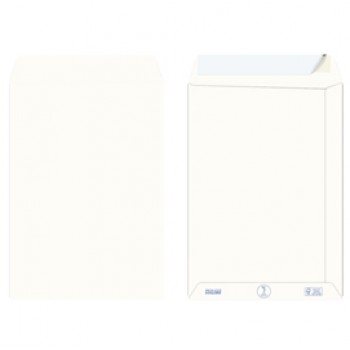 Busta a sacco Kami Strip - 22,9 x 32,4 cm cm - 100 gr - carta riciclata FSC - bianco - Pigna Envelopes - conf. 500 pezzi