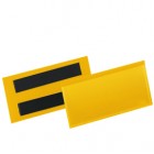 Buste identificative magnetiche - 100 x 38 mm - giallo - Durable - conf. 50 pezzi