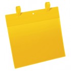 Buste identificative - con fascette di aggancio - A4 orizzontale - giallo - Durable - conf. 50 pezzi