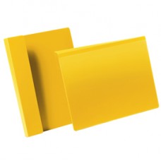 Buste identificative - con aletta pieghevole -  A4 orizzontale - giallo - Durable - conf. 50 pezzi