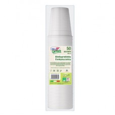 Bicchieri biodegradabili - Mater-Bi - 200 ml - avorio - Dopla - conf. 50 pezzi Bicchieri biodegradabili - Mater-Bi - 200 ml - avorio - Dopla - conf. 50 pezzi