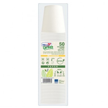Bicchieri in carta - 100 ml - con marcatura S.U.P - Dopla - conf. 50 pezzi