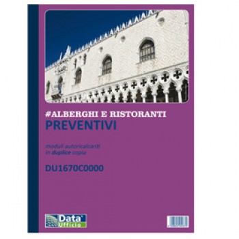Blocco preventivi e ordinativi per banchetti - 50/50 copie autoric. - f.to 29,7 x 21,5 cm - DU1670C0000 - Data Ufficio