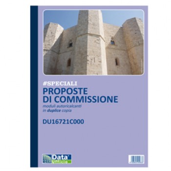 Blocco proposto commissione - 50/50 copia autoricopiante - 29,7 x 21,5 cm - DU16721C000 - Data Ufficio