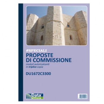 Blocco proposte commissione - 33/33/33 copie autoricopianti - 29,7 x 21,5 cm - DU1672C3300 - Data Ufficio