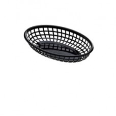 Cestino americano ovale - in plastica - 27,5 x 17,5 x 4 cm - nero - Leone Cestino americano ovale - in plastica - 27,5 x 17,5 x 4 cm - nero - Leone