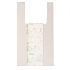 Shoppers Mini - 22 x 40 cm - mater-bi - bianco - scatola 500 pezzi