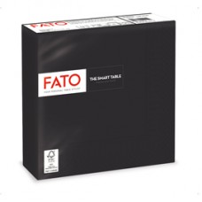 Tovagliolo - carta - 33 x 33 cm - 2 veli - nero - Fato - conf. 50 pezzi