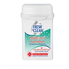 Salviette disinfettanti antibatteriche milleusi - FreshClean - barattolo da 40 pezzi