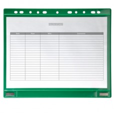 Buste forate - per supporti magnetici ad anelli - A4 - verde - Djois - conf. 5 pezzi