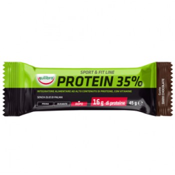 Integratore Sport & Fit Line Protein 35% - gusto dark chocolate - 45 gr - Equilibra Integratore Sport & Fit Line Protein 35% - gusto dark chocolate - 45 gr - Equilibra