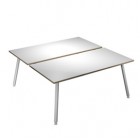 Scrivania Skinny Metal a 2 postazioni contrapp. - 140 x 166 cm - bianco