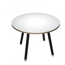 Tavolo riunione tondo Skinny Metal - diametro 100 cm - bianco Tavolo riunione tondo Skinny Metal - diametro 100 cm - bianco