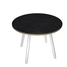 Tavolo riunione tondo Skinny Metal - diametro 100 cm - nero venato Tavolo riunione tondo Skinny Metal - diametro 100 cm - nero venato