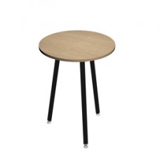 Tavolo alto tondo Skinny Metal - diametro 80 cm - H 105 cm - nero/rovere Tavolo alto tondo Skinny Metal - diametro 80 cm - H 105 cm - nero/rovere