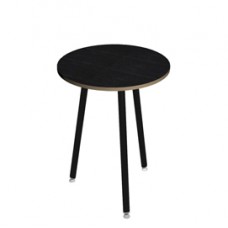 Tavolo alto tondo - diametro 80 - H 105 cm - nero/nero venato Tavolo alto tondo - diametro 80 - H 105 cm - nero/nero venato