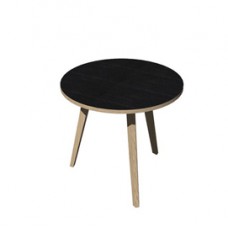 Tavolo riunione tondo Woody - diametro 80 cm - rovere / nero venato Tavolo riunione tondo Woody - diametro 80 cm - rovere / nero venato