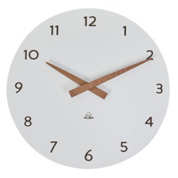Orologio da parete HorMilena - diametro 30 cm - bianco/legno - Alba