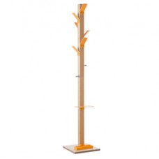 Appendiabiti Easycloth - 6 posti - legno/arancio - Paperflow