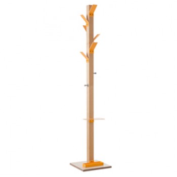 Appendiabiti Easycloth - 6 posti - legno/arancio - Paperflow