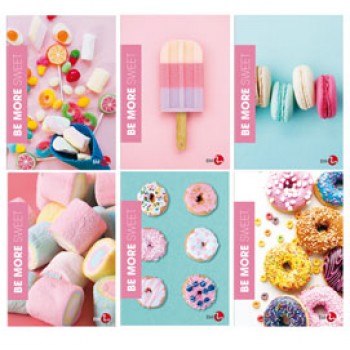 Maxiquaderno Be More Sweet - A4 - 36+2 fogli - 100gr - 1 rigo c/margine - BM