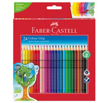 Matite colorate Color Grip - acquerellabili - Faber-Castell - scatola 24 pezzi