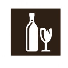Etichetta adesiva raccolta differenziata - con icona "VETRO" - 120 x 130 mm - vinile - bianco opaco - Medial International