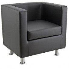 Poltrona Pragma PR1 - con braccioli inclusi - similpelle - nero - Unisit Poltrona Pragma PR1 - con braccioli inclusi - similpelle - nero - Unisit