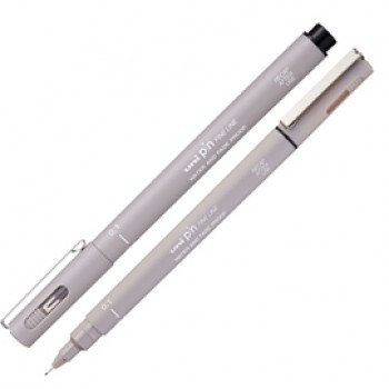 Pin fineliner - punta 0.1 mm - grigio chiaro - Uni Mitsubishi