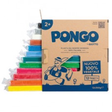 Pasta Pongo - panetto 350 gr - colori assortiti - Giotto - conf.12 pezzi Pasta Pongo - panetto 350 gr - colori assortiti - Giotto - conf.12 pezzi