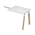 Allungo scrivanie Woody Superior - 80 x 60 x 72,5 cm - piano bianco