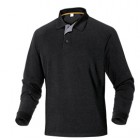 Polo a maniche lunghe Turino - 100% cotone - taglia M - nero - Deltaplus