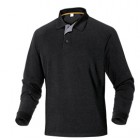 Polo a maniche lunghe Turino - 100 cotone - taglia M - nero - Deltaplus