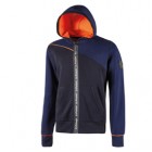 Felpa Jupiter - con cappuccio - taglia XL - blu/arancione - U-Power