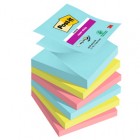 Blocco Post-it Super Sticky Z Notes - R330-6SS-COS - 76 x 76 mm - colori Cosmic - 90 fogli - Post-it - conf. 6 pezzi
