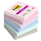 Blocco Post-it Super Sticky - 654-6SS-SOUL - 76 x 76 mm - colori Soulful - 90 fogli - Post-it - conf. 6 pezzi