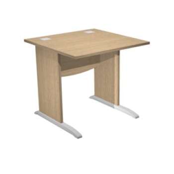Scrivania Operativa Agorà Basic - fianchi a L melaminico - 80 x 80 x H 73 cm - rovere