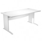 Scrivania Operativa Agorà Basic - fianchi a L melaminico 180 x 80 x H 73 cm - bianco