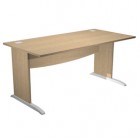 Scrivania Operativa Agorà Basic - fianchi a L melaminico - 180 x 80 x H 73 cm - rovere