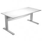 Scrivania Operativa Agorà Basic - fianchi a L metallo - 120 x 80 x L 73 cm - bianco