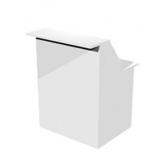 Modulo reception Prestige - sopralzo con desktop incluso - 80 x 76 x 117 cm - bianco/bianco