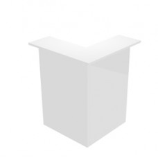 Modulo Prestige reception - 90 gradi - 76 x 76 x 117 cm - bianco/bianco
