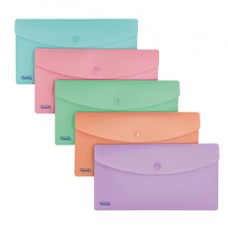 Buste con bottone - PPL - 9,9 x 21 cm - colori assortiti Pastel - Favorit - conf. 5 pezzi Buste con bottone - PPL - 9,9 x 21 cm - colori assortiti Pastel - Favorit - conf. 5 pezzi