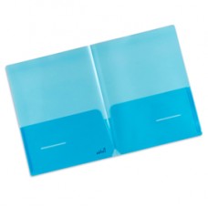 Cartellina doppia tasca Plastidea - PP - blu - Iternet - conf. 5 pezzi