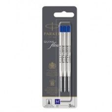 Refill sfera QuinkFlow - punta media - metallo - blu - Parker - blister 3 pezzi Refill sfera QuinkFlow - punta media - metallo - blu - Parker - blister 3 pezzi